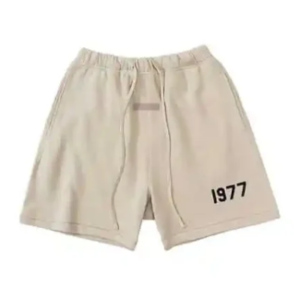 Essentials 8th Collection 1977 Flocking Letter Shorts Apricot